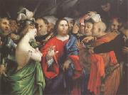 Lorenzo Lotto Christ and the Woman Taken in Adultery (mk05 oil painting artist
